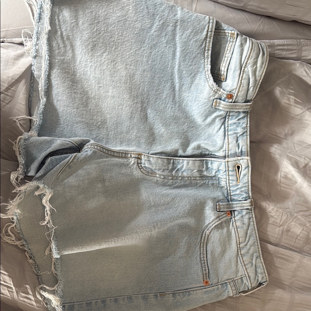 Light Blue Denim Cutoff Shorts